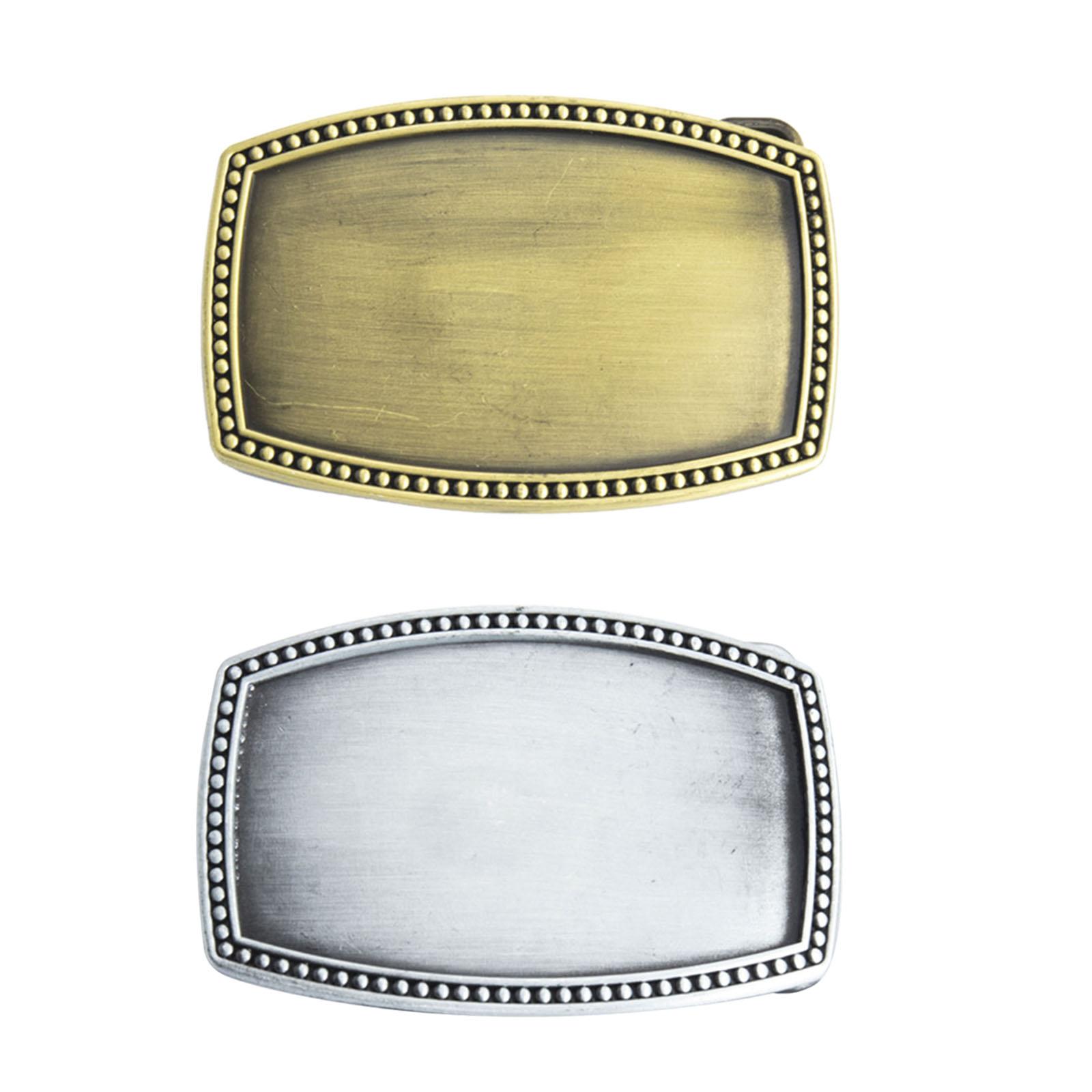 Belt Buckle Blank DIY Rectangle Western Rodeo Belt Buckles for Women Men