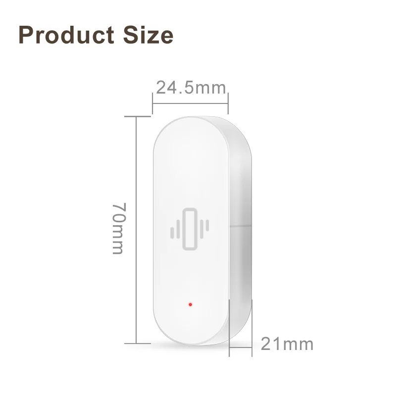 Tuya Smart Home WiFi Trillingssensor Detectie Smart Life APP Melding Real-Time Motion Shock Alarm Geschiedenis Recordbeveiliging