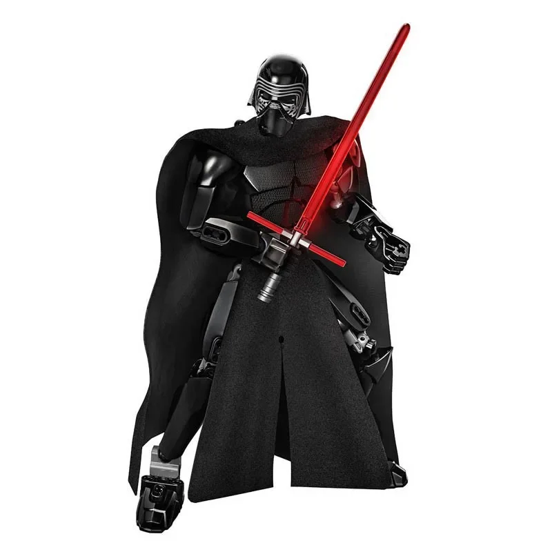 Figura de construcción de guerras espaciales Stormtrooper Darth Vader Rey Kyle Ren Luke Skywalker figura juguetes bloque de construcción Compatible con Lego