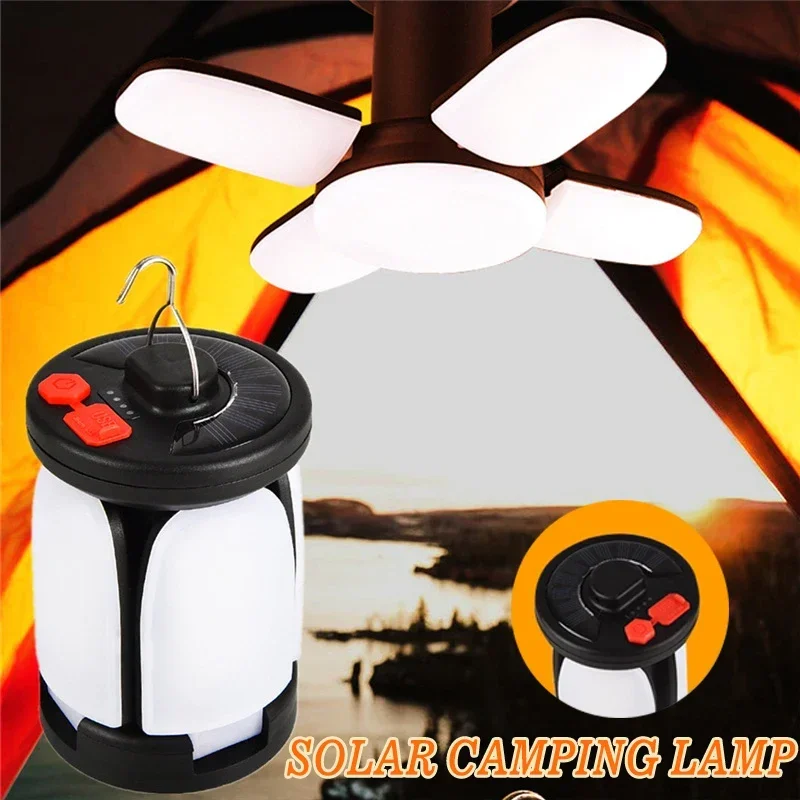 Außenbeleuchtung LED Blatt Camping Lampe Aufgehängt Notfall Solar USB Aufladbare Zelt Camping Lichter Angeln Reise Laternen