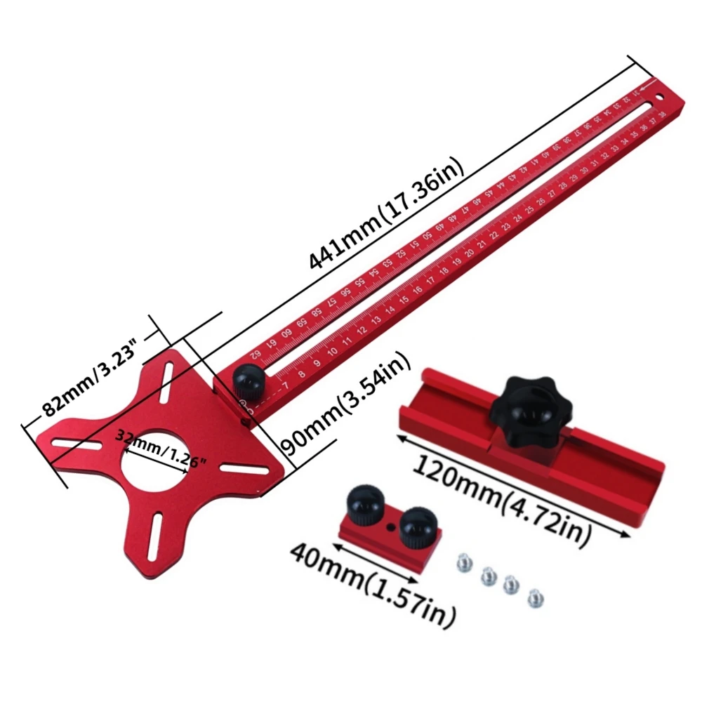 3-in-1-Fräser, Fräsen, Nuthalterung, Holzbearbeitung, Schneiden und Fräsen, kreisförmiges Hilfswerkzeug, Aluminium-Fräser, Kreisschneidvorrichtung