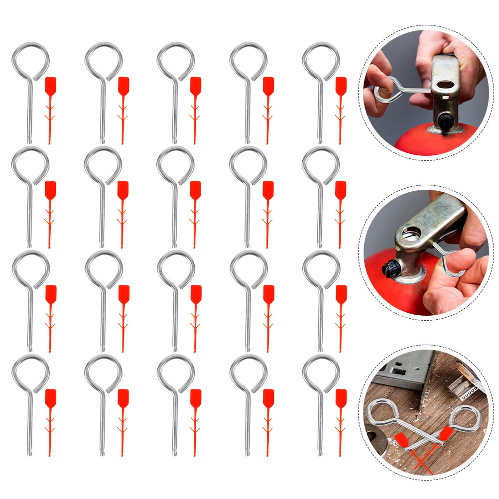 50 Sets Fire Extinguisher Safety Pins Iron Latch Lock Round Security Equipment Accessories Replacement Pull Seals