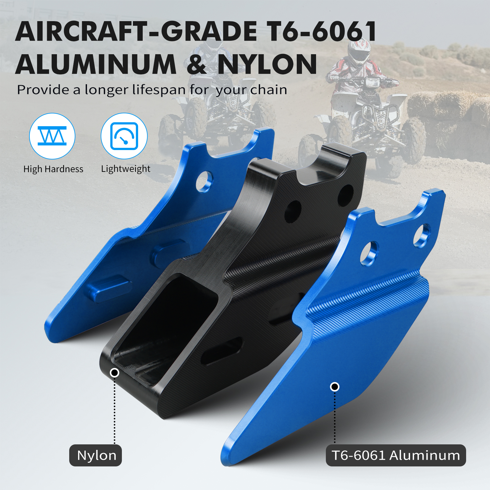 ATV For Yamaha Blaster 200 Warrior 350 Raptor 350 Chain Support Guide Slider YFS200 1988-2006 38W-22199-00-00