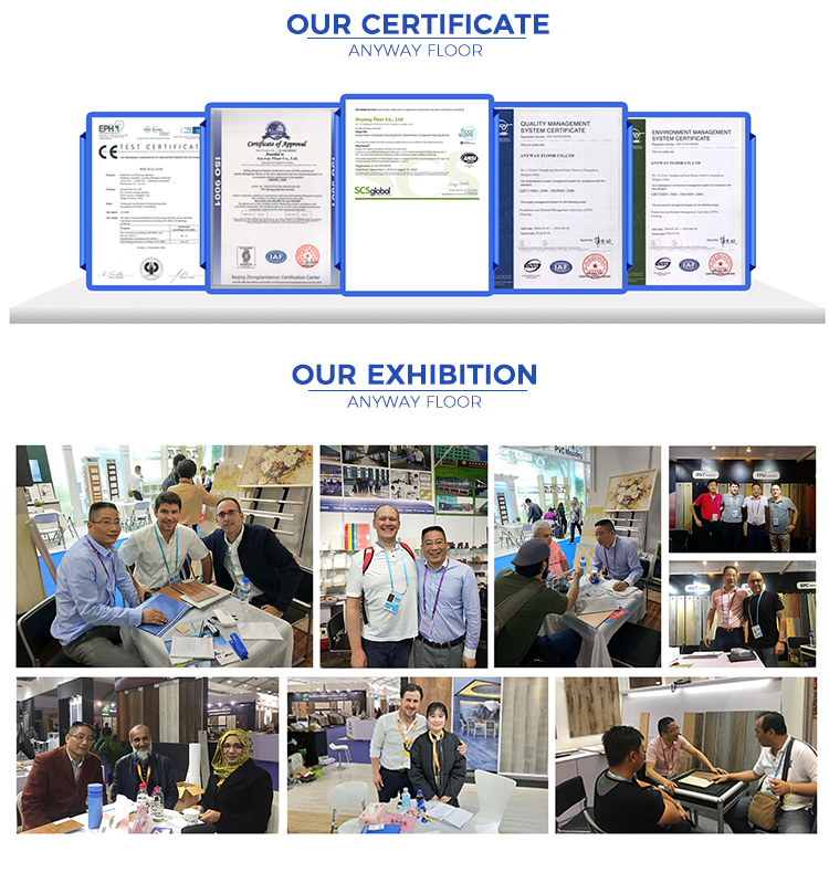 พื้นพลาสติก SPC แกนแข็งไวนิล 100%