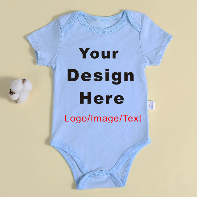 DIY YOUR Deisng Newborn Customization Bodysuit Long Sleeve & Short Sleeve Jumpsuit Simple CUSTOM TEXT Baby Romper