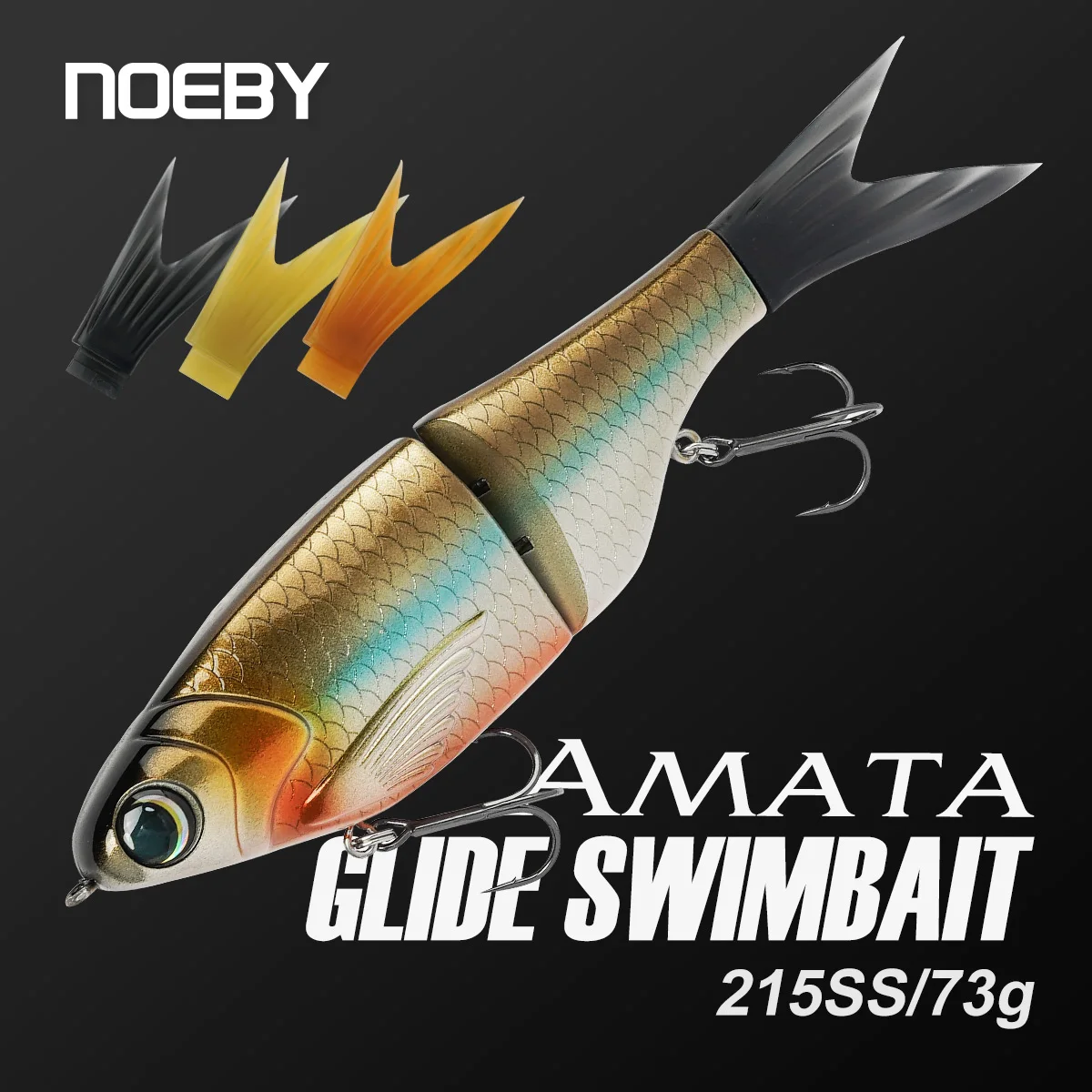 Noeby Amata Glide Swimbait Мягкая приманка 215 мм 73 г Медленно тонущие силиконовые воблеры для щуки Bass Shad Glide Swimbait Рыболовные приманки