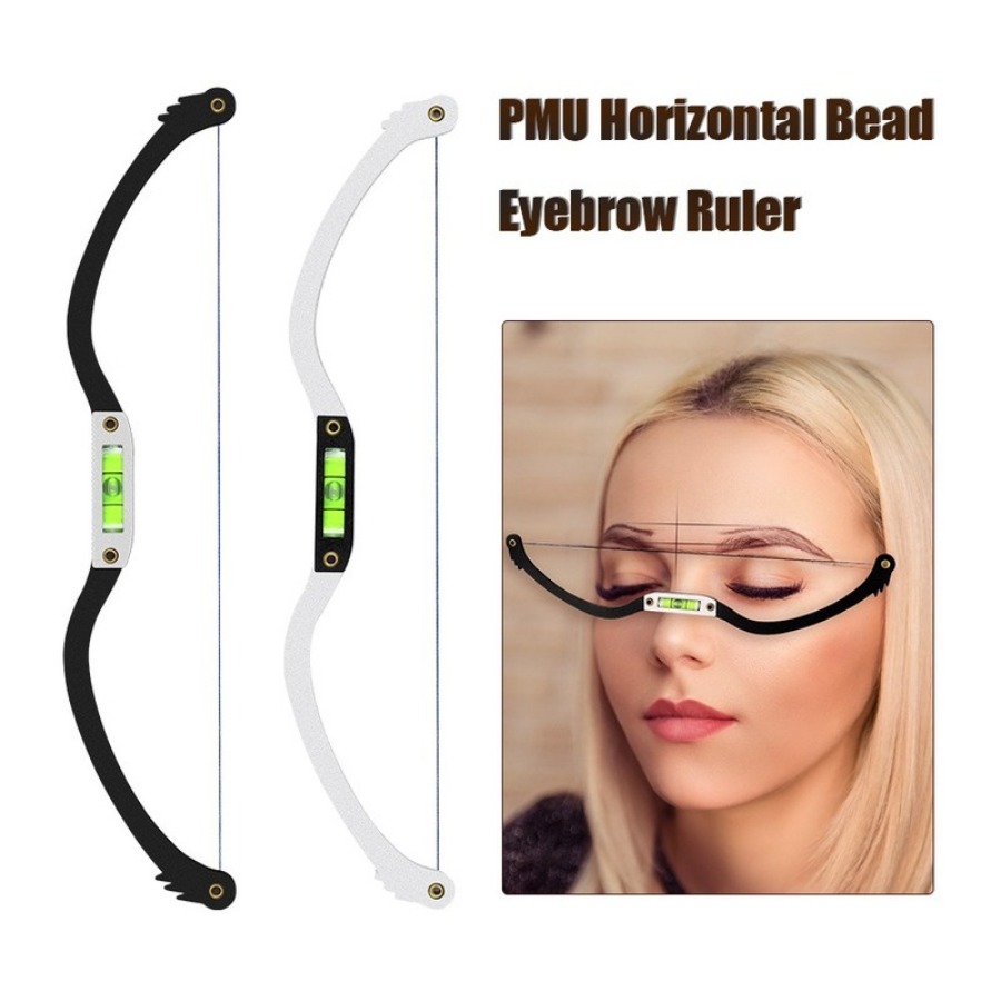 1pc Microb lading Permanent Make-up Bogen und Pfeil Linie Lineal schwarz Mess brauen String Pre Inked Tattoo PMU für die Kartierung