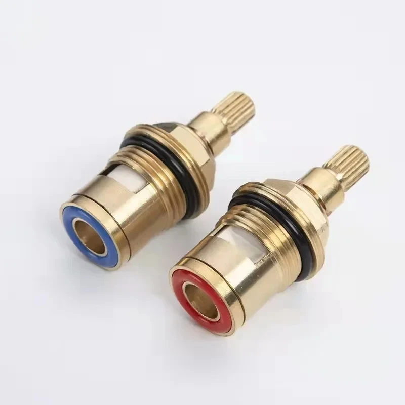 1/2pc universal substituição válvulas de torneira de bronze cartucho de disco cerâmico válvula de torneira interna para banheiro, no sentido horário ou anti-horário