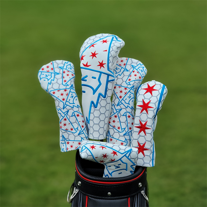 Capa para taco de golfe bettinardi, 4 unidades, capas de cabeça híbridas para motorista, equipamento de golfista híbrido