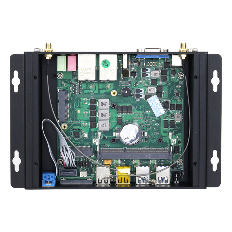 Lüfter loser industrieller Mini-PC Inter Core i3 i5 i7 Prozessor unterstützt Windows 10/11 Linux Pfense mit 4 Xusb3.0 4 Xusb3.0 2 xdb9 RS232
