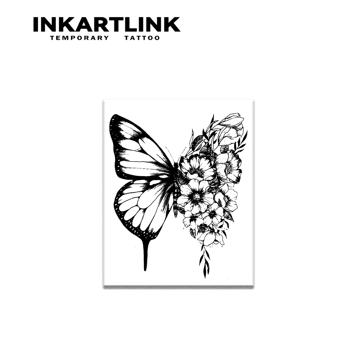 Tatuaje temporal de mariposa, dura hasta 15 días, nueva tecnología, pegatina semipermanente mágica impermeable.