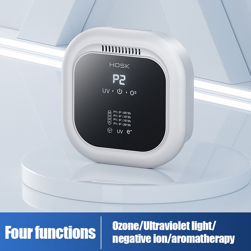 เครื่องฟอกอากาศสําหรับเครื่องกําเนิดโอโซนในบ้านพร้อม UV + น้ํามันหอมระเหยไอออนลบลบฟอร์มาลดีไฮด์กลิ่นควันเครื่องฟอกอากาศ
