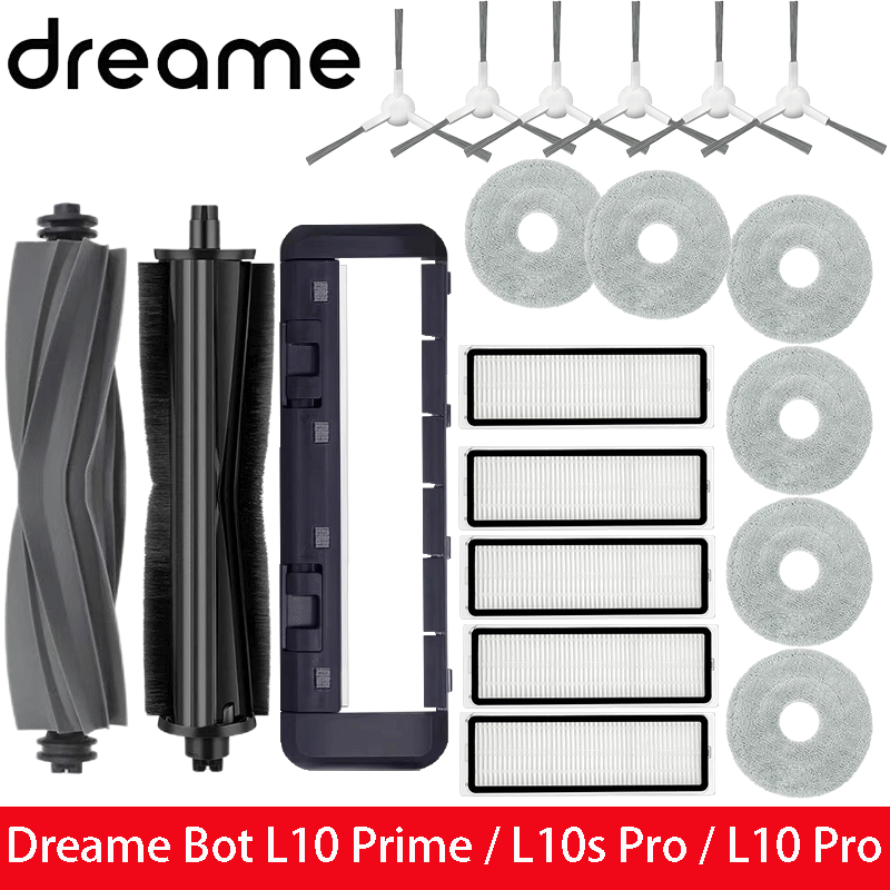 Dreame Bot L10 Prime / L10s Pro / L10 Pro Аксессуары Основная боковая щетка Hepa-фильтр Швабра Ткань для робота Запасные части