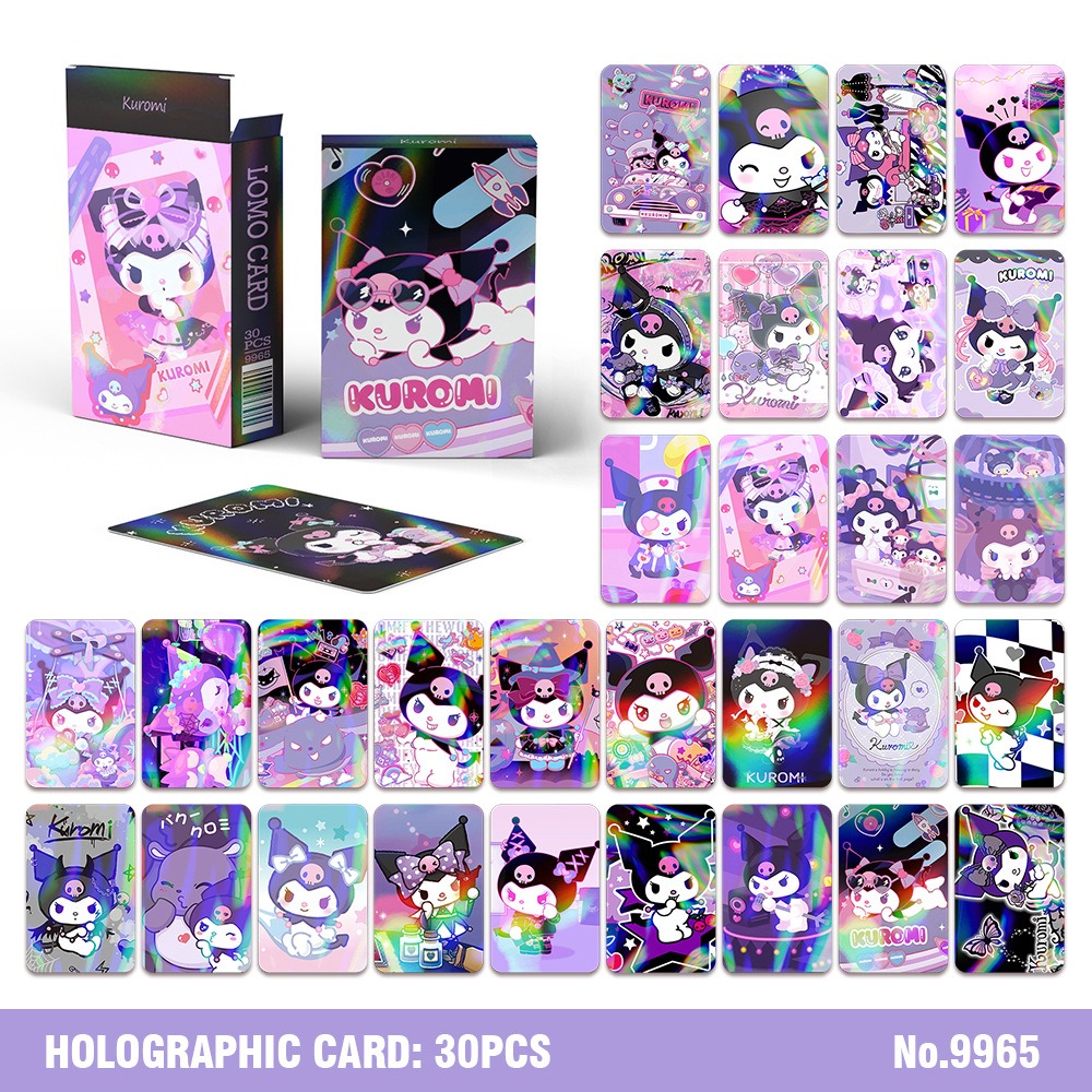 Disney Peripheral Essentials 30 dubbelzijdige laserkaarten, Kuromi LOMO-kaarten, laserkaarten, verzamelfotokaarten
