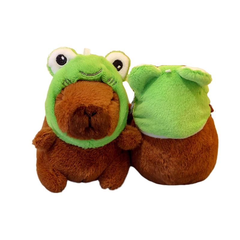 Capybara ตุ๊กตาผ้ากำมะหยี่ลายการ์ตูนพวงกุญแจตุ๊กตานุ่มนิ่มตุ๊กตายัดไส้พวงกุญแจห้อยกระเป๋าพวงกุญแจถุงรถพวงกุญแจของขวัญสำหรับเด็ก