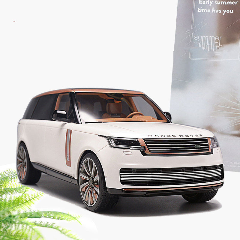 Modelo de coche de aleación Land Range Rover SUV de gran tamaño, juguete de Metal fundido a presión, vehículos todoterreno, modelo de coche con sonido y luz, regalo para niños, 1/18