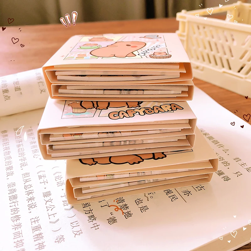 kawaii Stationery office accessories School supplies Mini Portable Notebook small Notepad For Daily Notes capybara memo pads