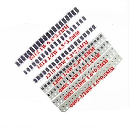 100 unids/lote resistencia de Chip SMD 0201 10K Ohm 5% 1/8W resistencias de Chip 0 ohm ~ 10M Ohm 0R 22R 47R 1K 4,7 K 4K7 33K 51K 10K 100K