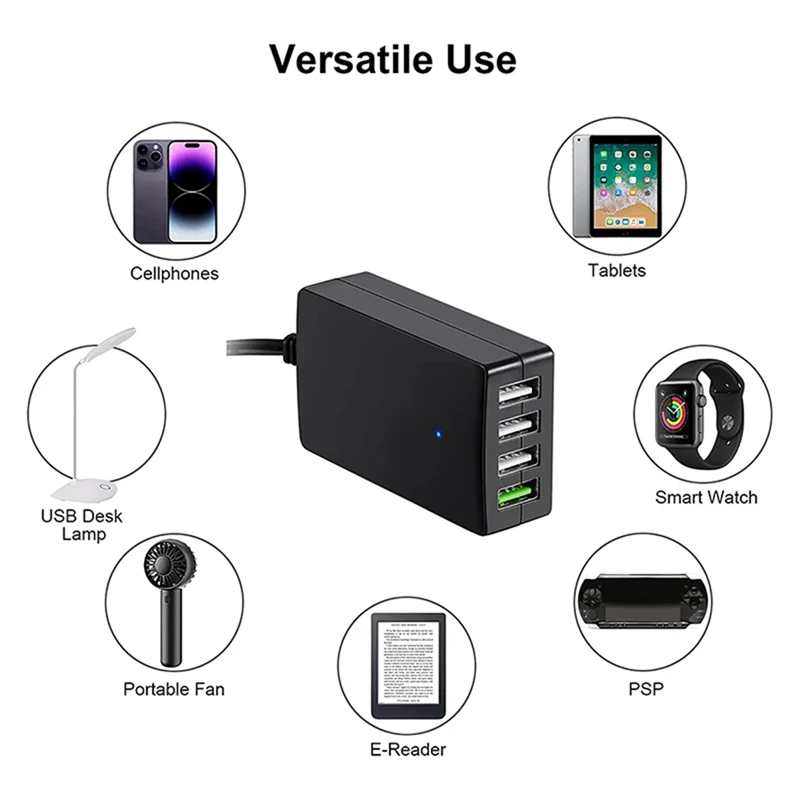 12V/24V To 5V 4-Port USB Charger Usb Charger Multiport Usb Charger With Battery Clip For Other Smart Phone & Tablets