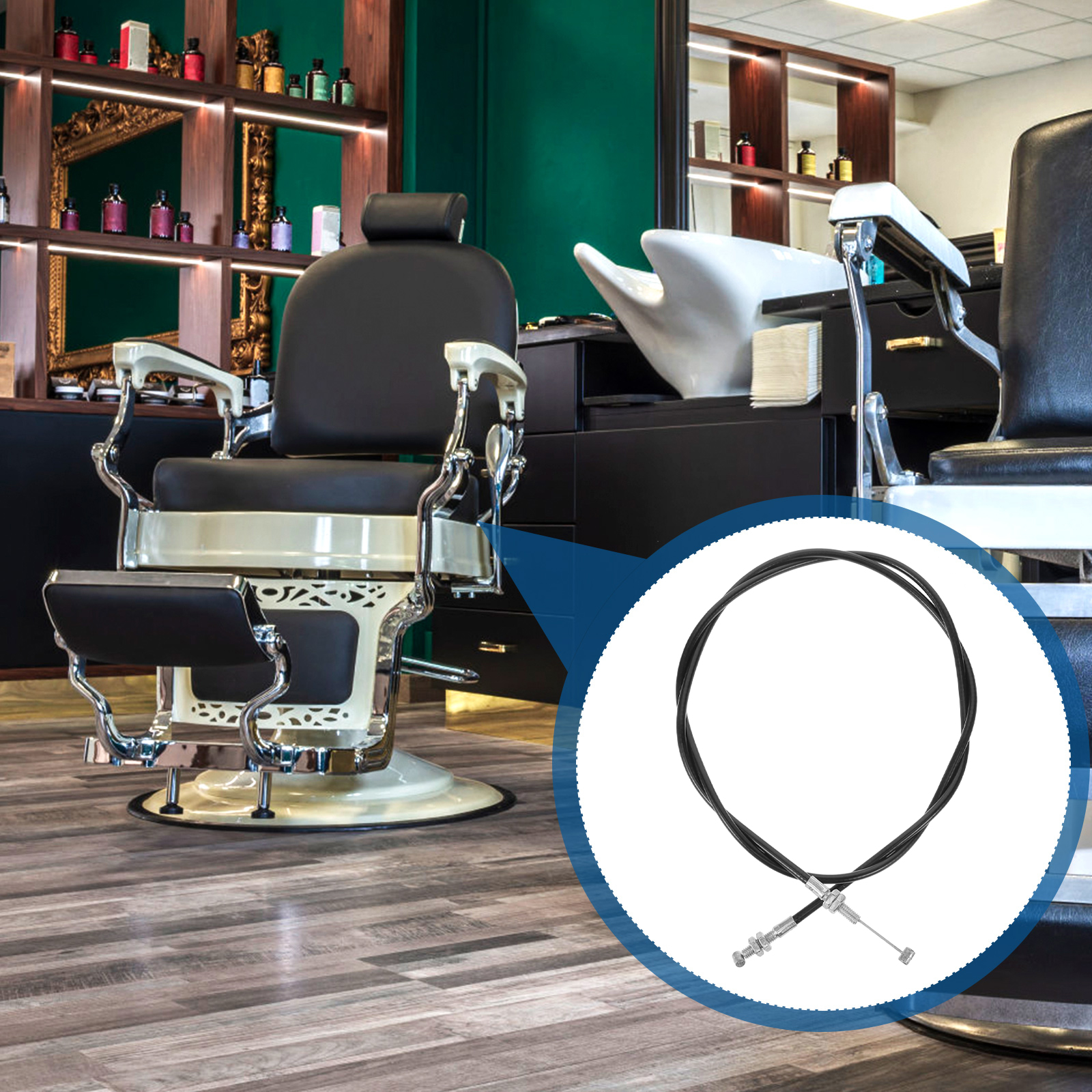 3 Stück Styling Stuhl Basis Kabel Ersatzteile für hydraulische Friseurzubehör Zugdraht Liege Griff