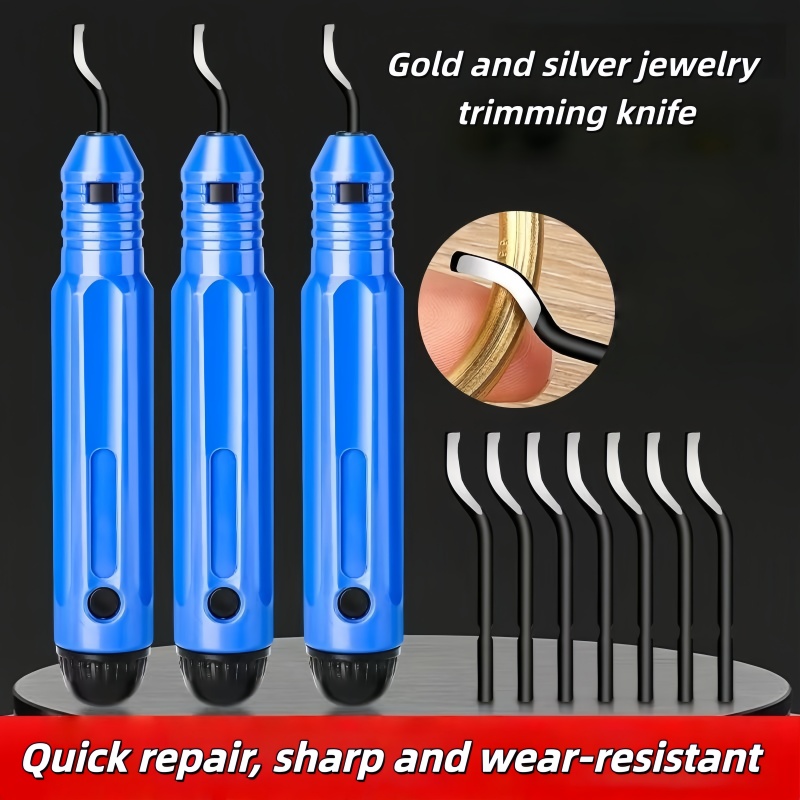 Handheld Jewelry Deburring Tool - Precision Edge Trimmer & Burr Remover Knife for DIY Jewelry Making, Smooths Rough Edges