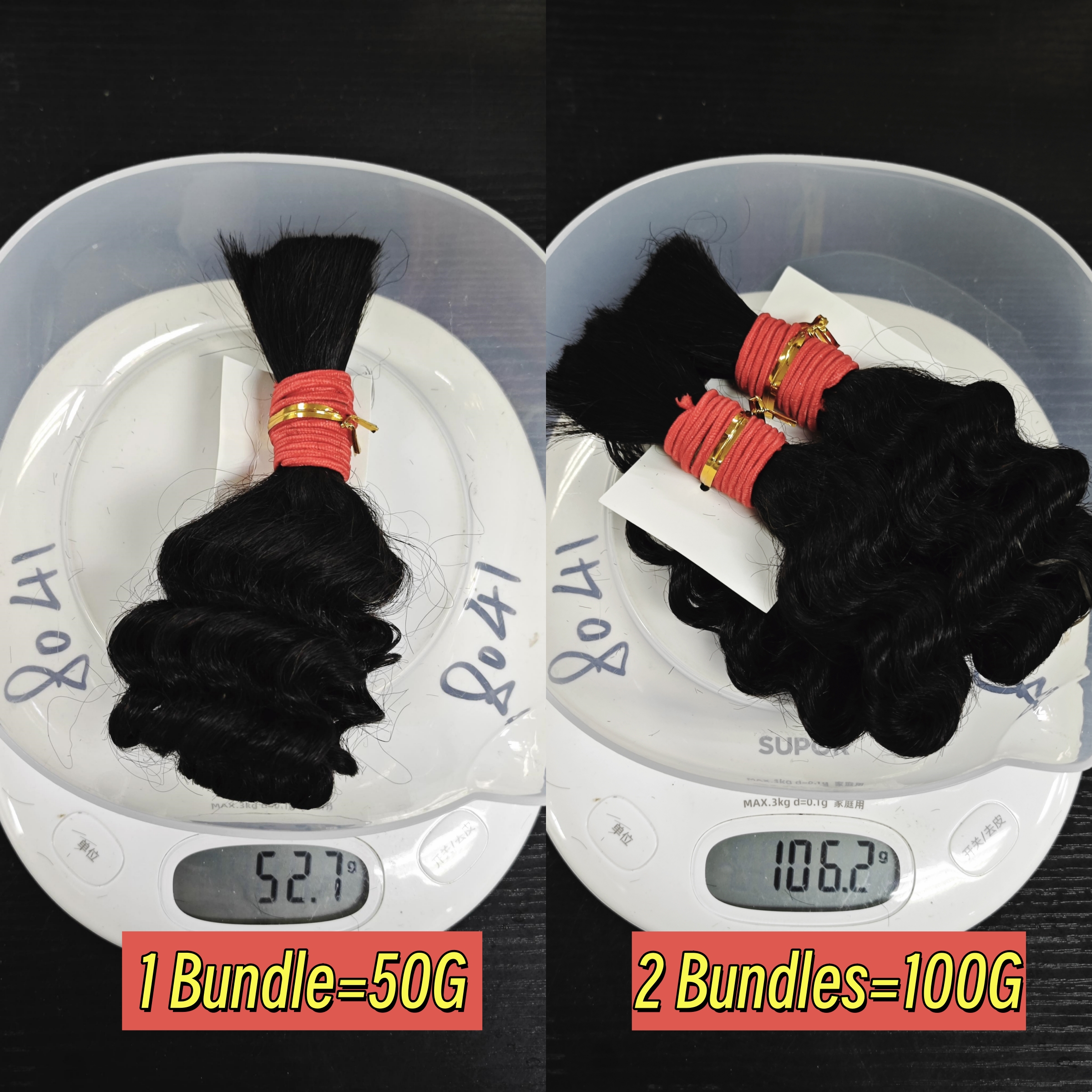 12A Maagdelijk Menselijk Haar Bulk voor Boho Vlechten Extensions 16-28 Inch Diepe Golf Krullend Haar Bundels Watergolf Geen Inslag Menselijk Haar Bulk