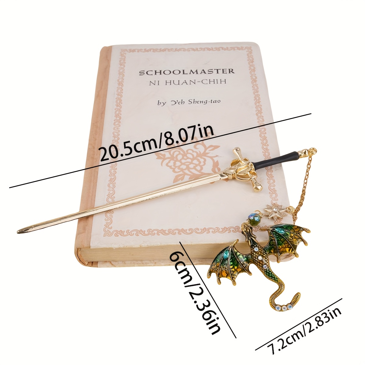 1 個ドラゴンソードファンタジーブックマーク、読者本愛好家へのギフト、誕生日ギフト、シルバー/ゴールド、ブックマーク、ユニークなギフト、女性男性本好き