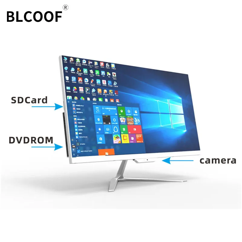 Nuevo ordenador de escritorio todo en uno Core i7-1165G7 DDR4 PC monobloque de 24 pulgadas Windows PC todo en uno con Bluetooth
