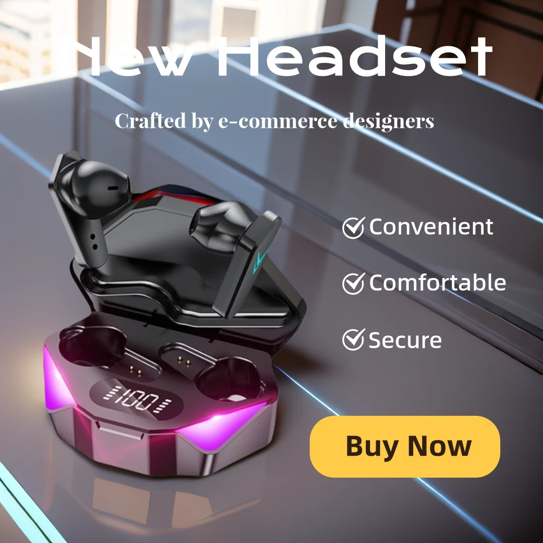 Nowe bezprzewodowe słuchawki douszne TWS do gier z mikrofonem Bass Audio Sound Positioning 9D Stereo Music HiFi Headset dla graczy