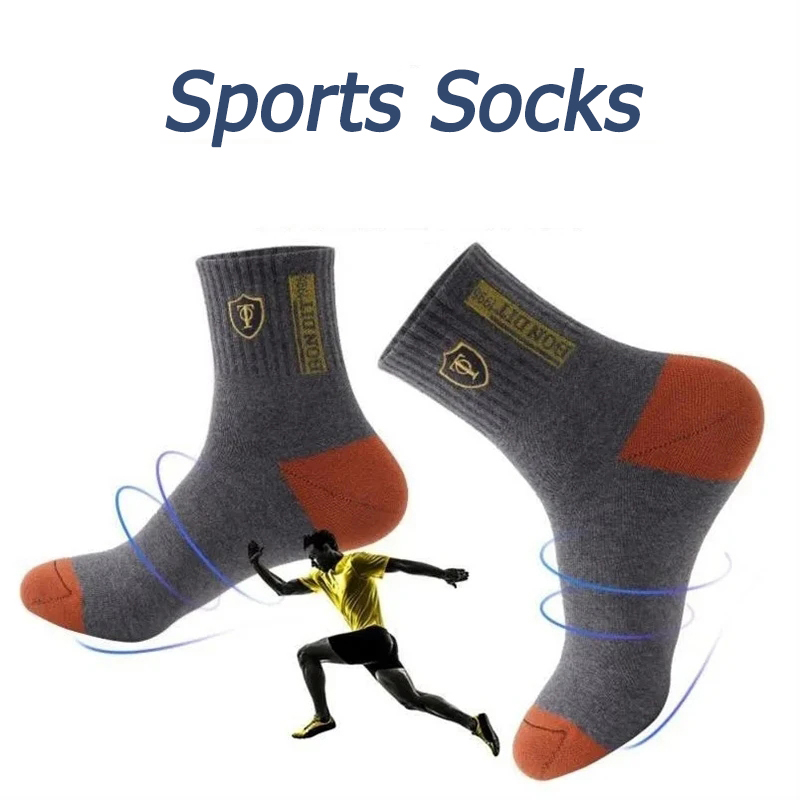 5 pares de calcetines deportivos para hombre de primavera y otoño ocio de verano absorbente de sudor cómodo fino transpirable baloncesto Meias EU 38-47