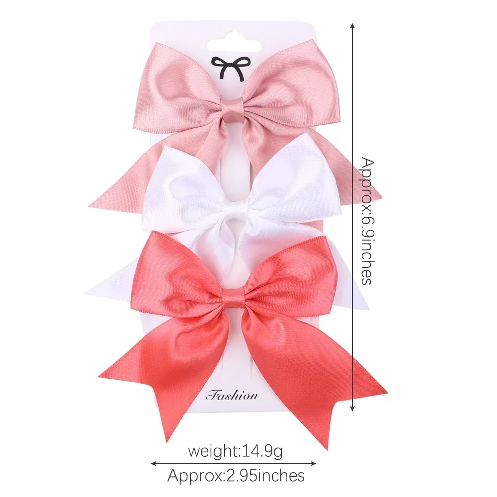 2/3 個素敵な無地リボン弓ヘアクリップ子供のための女の子のヘアピンバレッタ手作りベビー帽子子供ヘアアクセサリー