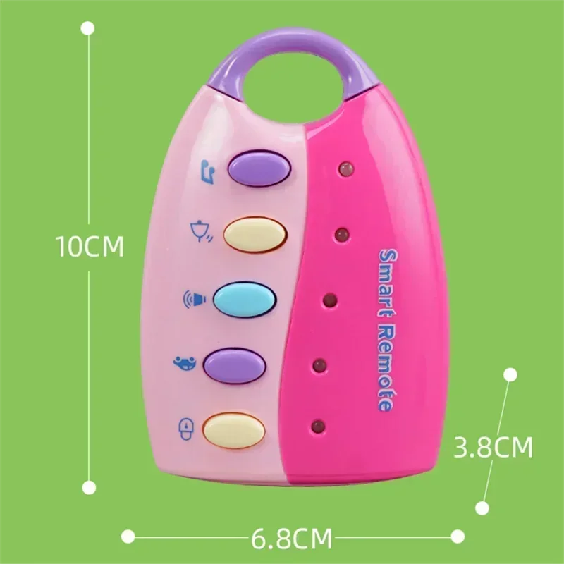 Baby Toy Musical Cartoon Car Key Vocal Sounds Smart Remote Car Voices Pretend Play Educational Toys For Children Baby Music Toys