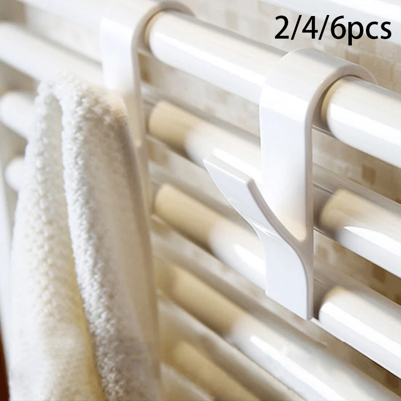 2-6 pçs cabides para toalha aquecida multi-purpose radiador ganchos casaco cabide cachecol rack banho gancho