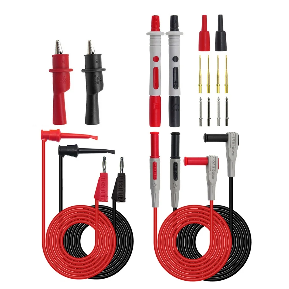 Medidor Multímetro Universal Accesorios Medidor Pluma Línea de Silicona Punta Especial Sonda Medidor Pluma Línea de Prueba 1 Set