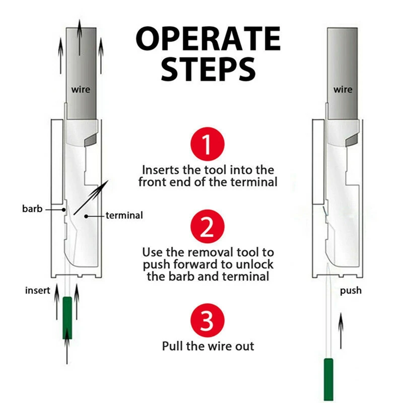 100/3 stücke Auto Terminal Entfernung Stecker Stecker Extractor Puller Pin Extractor Release Pin Auto Mechanische Werkzeuge für Auto Reparatur