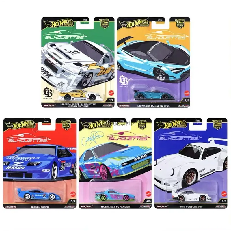 Mattel Hot Wheels Car Culture 2025 Mix 2G FPY86 siluetas 1/64 RWB Porsche 930 coche coleccionable juguetes vehículo fundido a presión