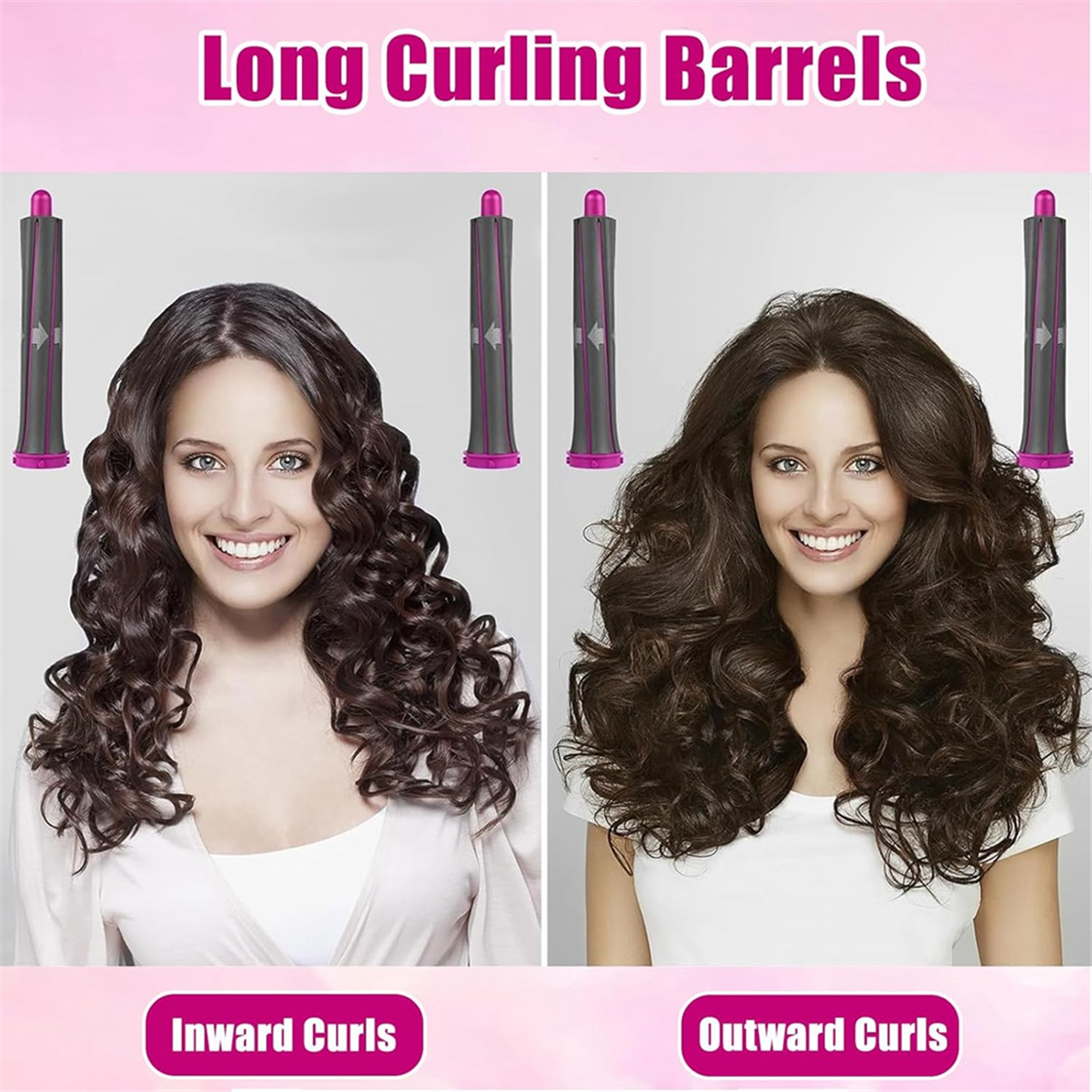 Babq 20mm longo curling ferro barril acessório para dyson airwrap styler hs05 hs01, volume profissional e ferramenta modelador de forma