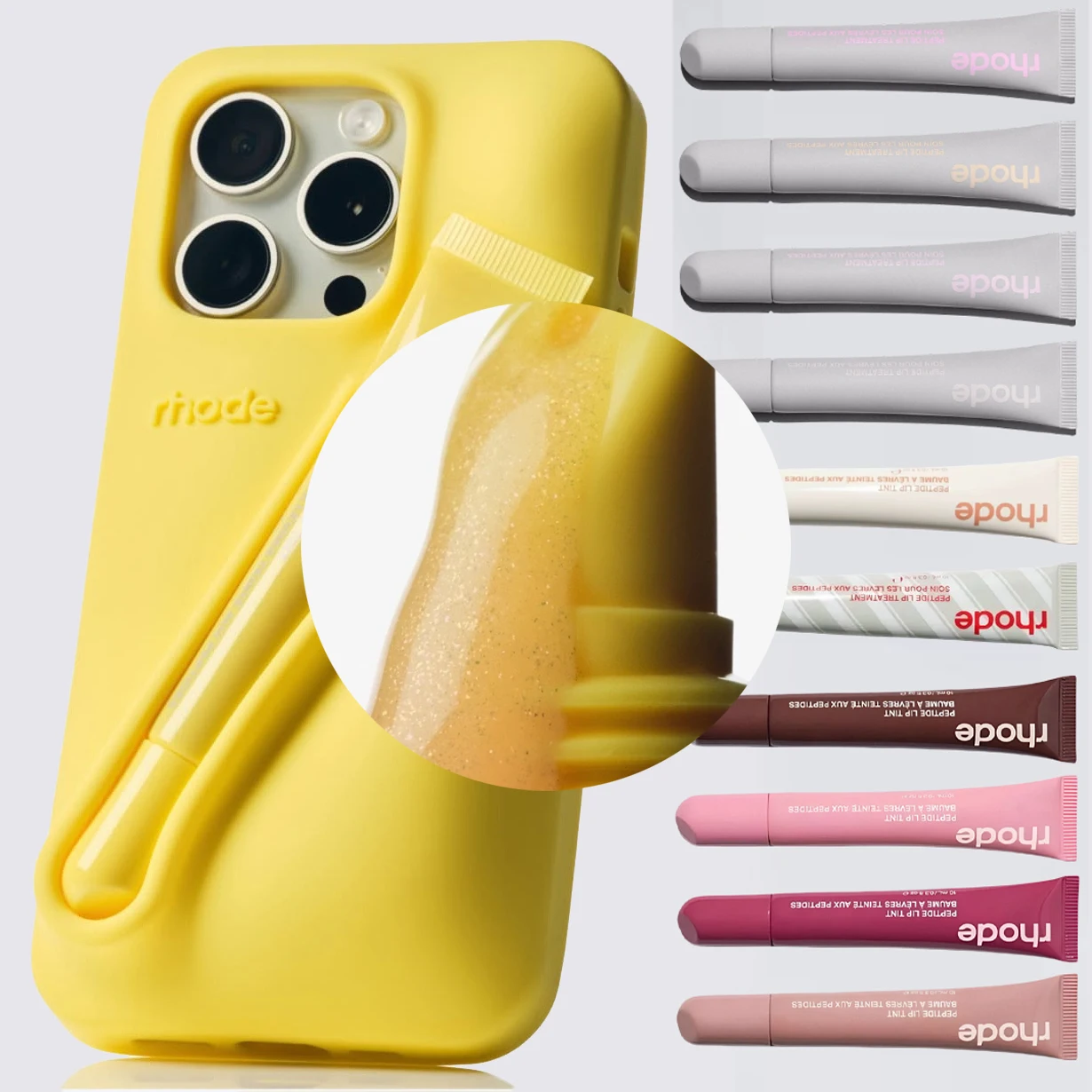 Nueva funda de bálsamo labial para teléfono, brillo de labios, lápiz labial líquido hidratante de larga duración, Lemontini Sun Soak Tan Line, esmalte de labios transparente