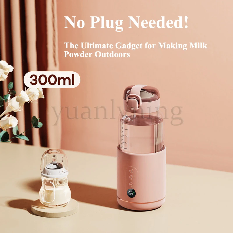 Copo de água termostático de 300ml para bebê, garrafa quente portátil inteligente com display de temperatura, carga usb, copo de aquecimento sem fio