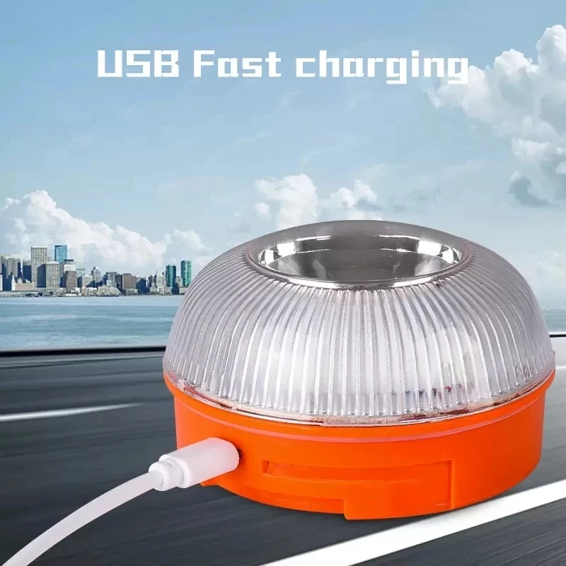 USB wiederaufladbare Auto Notfall Leuchtfeuer Licht V16 magnetische Induktion Strobe blinkende Warnleuchte Hilfe Flash Sicherheit Signal Lampe