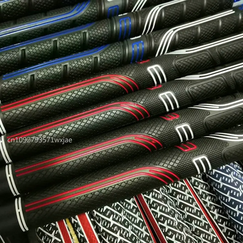 13 ピース/ロットジャンボウッドゴルフグリップカラーブルーラップレッドプロラバーサイズ標準/中型/ジャンボゴルフグリップアイアン/フェアウェイゴルフクラブグリップ