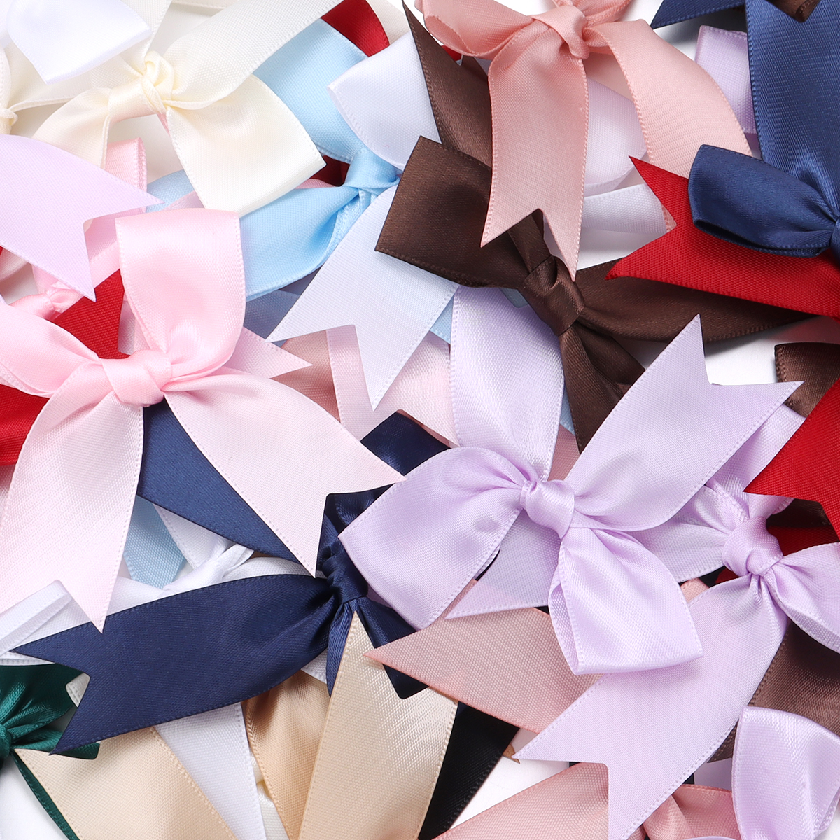 手作りの帽子,日曜大工の服,結婚式の招待状,パーティーの装飾用のカラフルなサテンのリボン,85x85mm, 20個