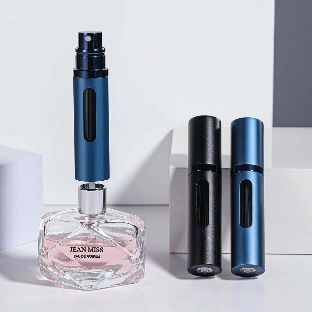 Botella de Perfume recargable de vidrio de 5/8ml con bomba de aroma en aerosol, envases cosméticos vacíos de viaje portátiles, Mini botella atomizadora en aerosol