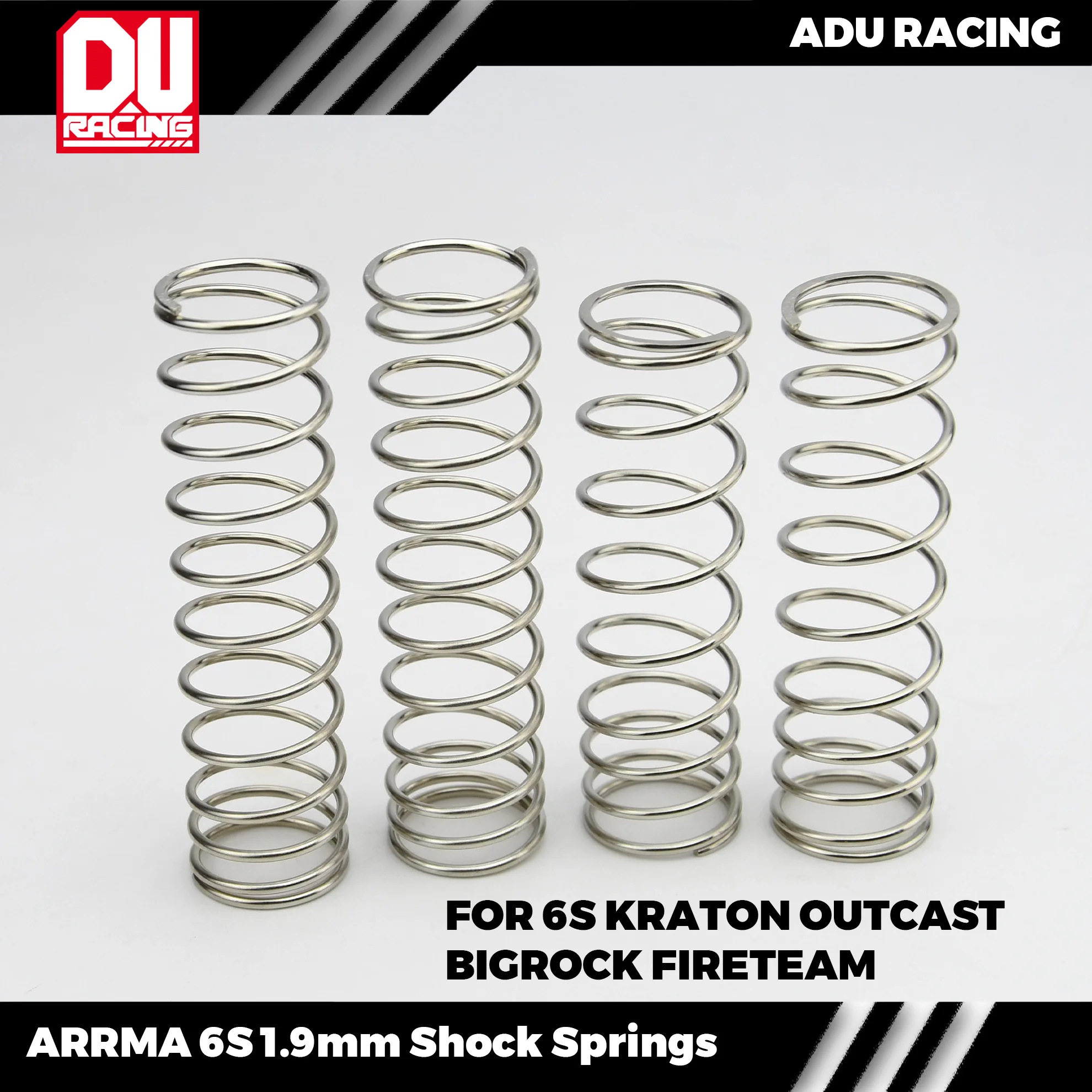Амортизирующие пружины ADU RACING HARD 1,9 мм для 6s KRATON OUTCAST BIGROCK FIRETEAM ARA 330780   ARA 330782