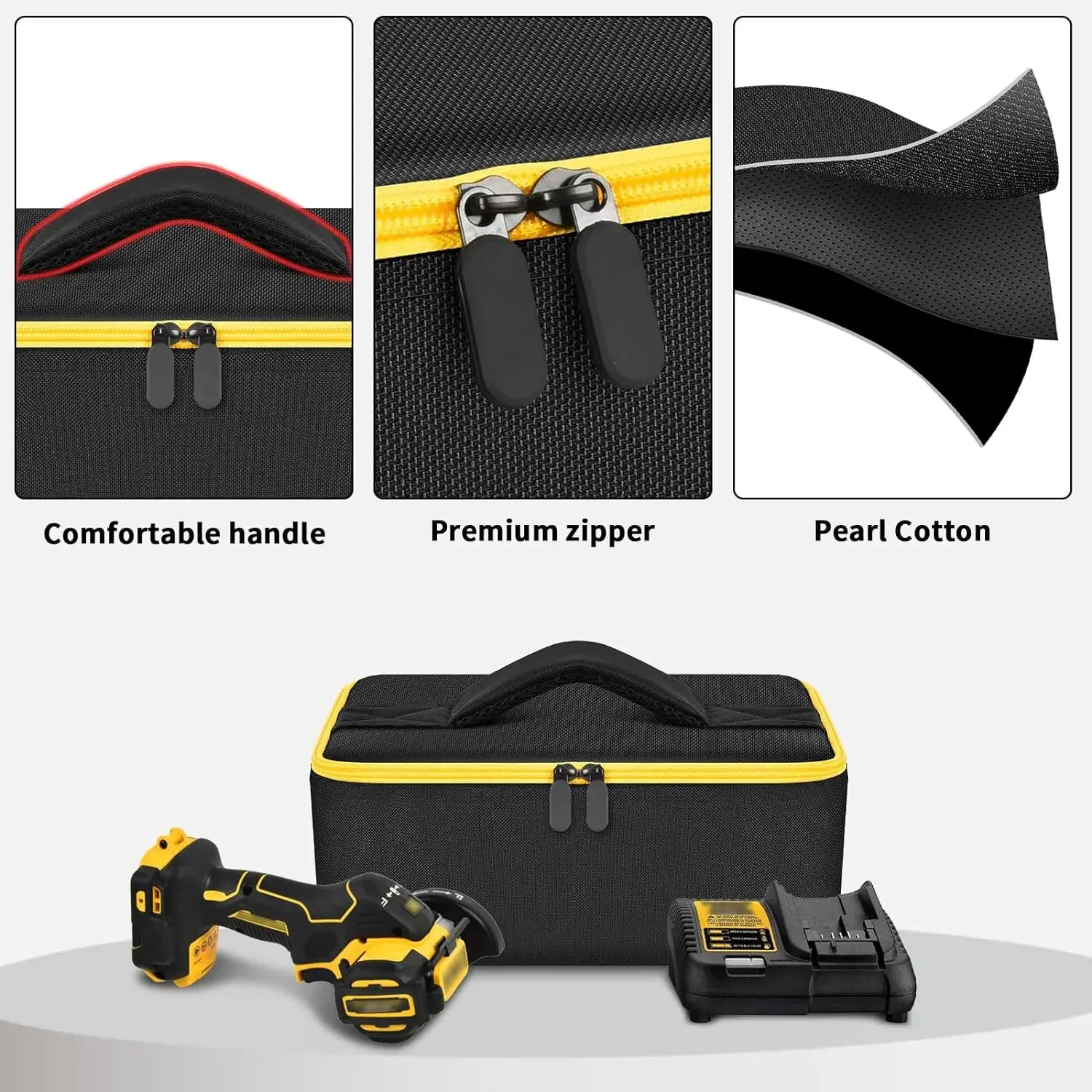 Storage Bag (Bag Only)  Compatible with DEWALT 20V MAX Cut Off Tool 3 in 1 Brushless (DCS438B),  Carrying Holder Organizer