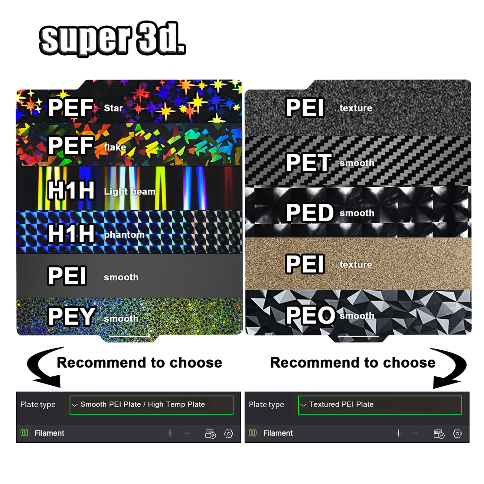 Para bambu lab p1p x1 placa de construção de carbono peo h1h dupla face pei suave pet pey 257x257 mola chapa de aço para buambulab x1c p1s
