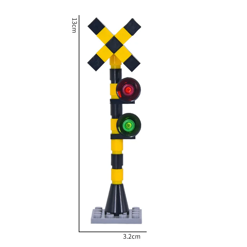 MOC City Train Building Block รถไฟทางเดินยก Rod Pedestrian Crossing ASSEMBLY ของเล่นเด็กของขวัญวันเกิด
