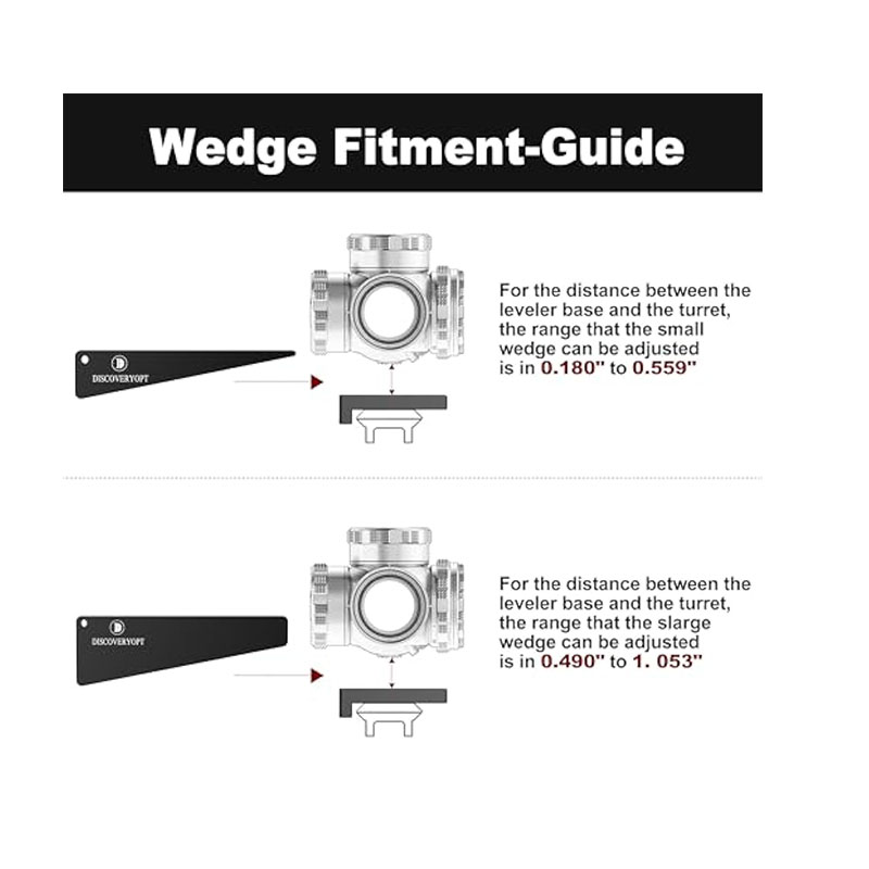 Discovery Scope Leveling Kit Scope Level Combo for Rifle Scope Mounting,  Scope Level Wedge in One-Piece Mounts or Scope Rings