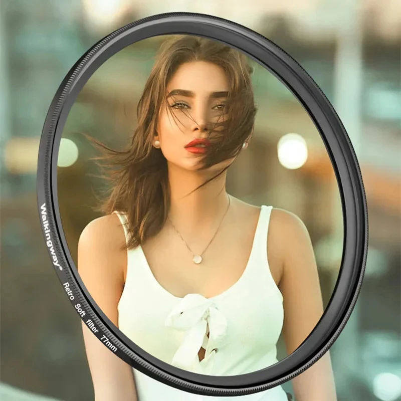 WalkingWay Retro Soft Diffusion Filter Vintage Pro-Mist Warm Lens Filter Film Camera for Portrait Architecture Landscapes