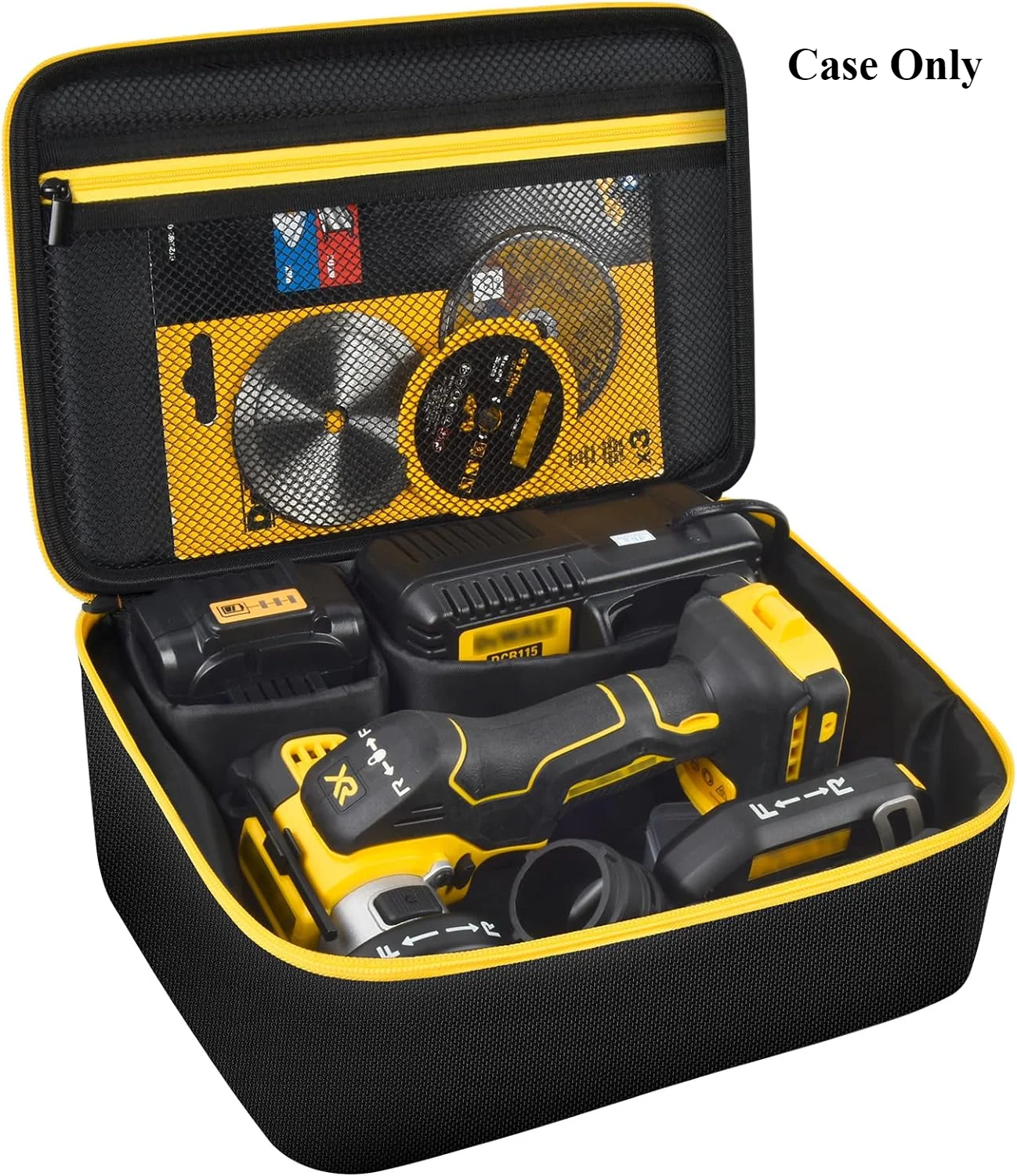 Bolsa Compatible con DEWALT 20V MAX Cut Off Tool 3 en 1 sin escobillas (DCS438B), estuche de almacenamiento, organizador de soporte (solo estuche)